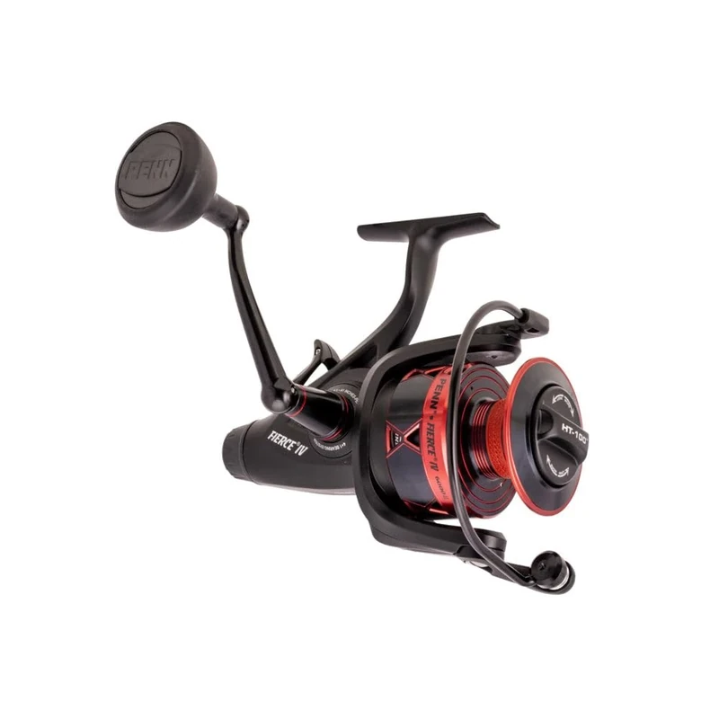 PENN Fierce IV Live Liner, Fishing Reel, Spinning Reels, Sea - Inshore Fishing, Versatile Sea Fishing For Boat, Kayak, Shore, Jigging, Surf, and All-Round Use, Unisex, Black/Red, 6000
