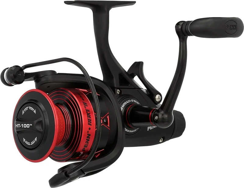 PENN Fierce IV Live Liner, Fishing Reel, Spinning Reels, Sea - Inshore Fishing, Versatile Sea Fishing For Boat, Kayak, Shore, Jigging, Surf, and All-Round Use, Unisex, Black/Red, 4000 - Image 1
