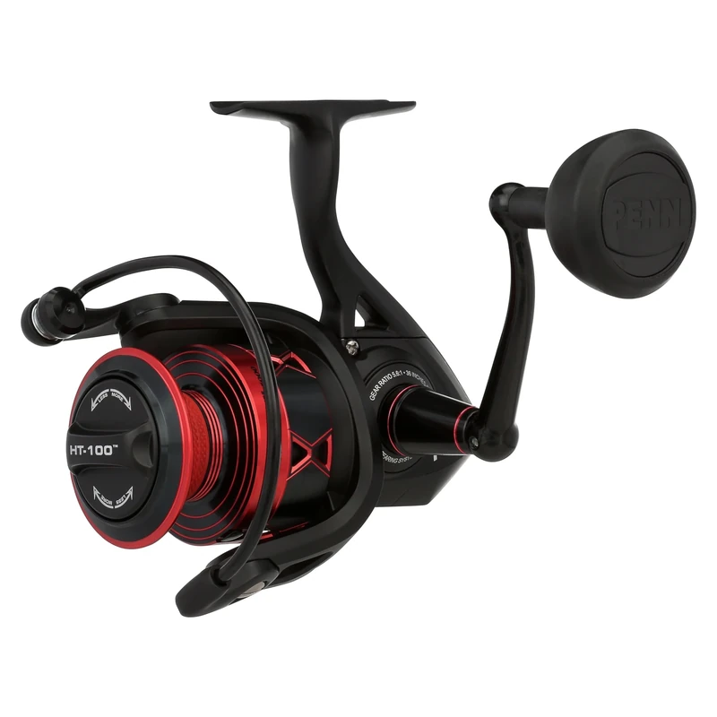 PENN Fierce IV Spinning, Fishing Reel, Spinning Reels, Sea - Inshore Fishing, Versatile Sea Fishing For Boat, Kayak, Shore, Jigging, Surf, and All-Round Use, Unisex, Black/Red, 5000