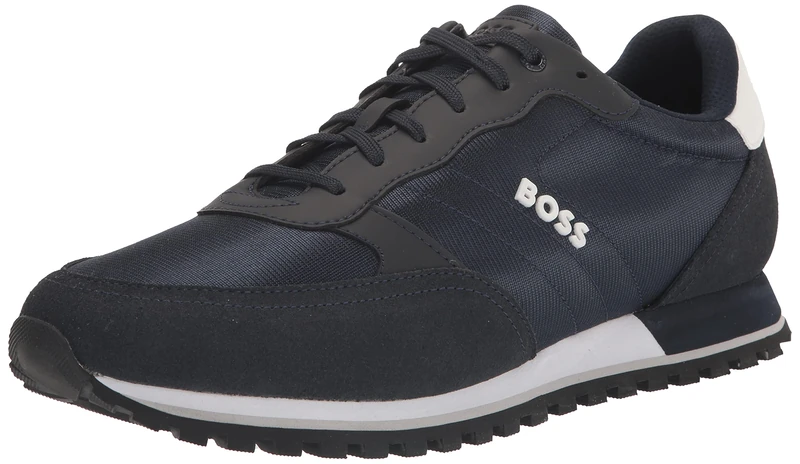 BOSS Men's Parkour Runn Sneakers - Midnight Blue - Size 12 UK