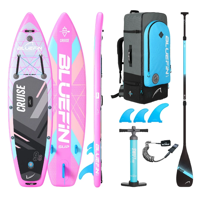 Bluefin Cruise 9'8 Inflatable Paddle Board| Adult and Junior SUP board| Bluefin Cruise SUP| Portable & Travel Safe | Paddle Board Accessories included