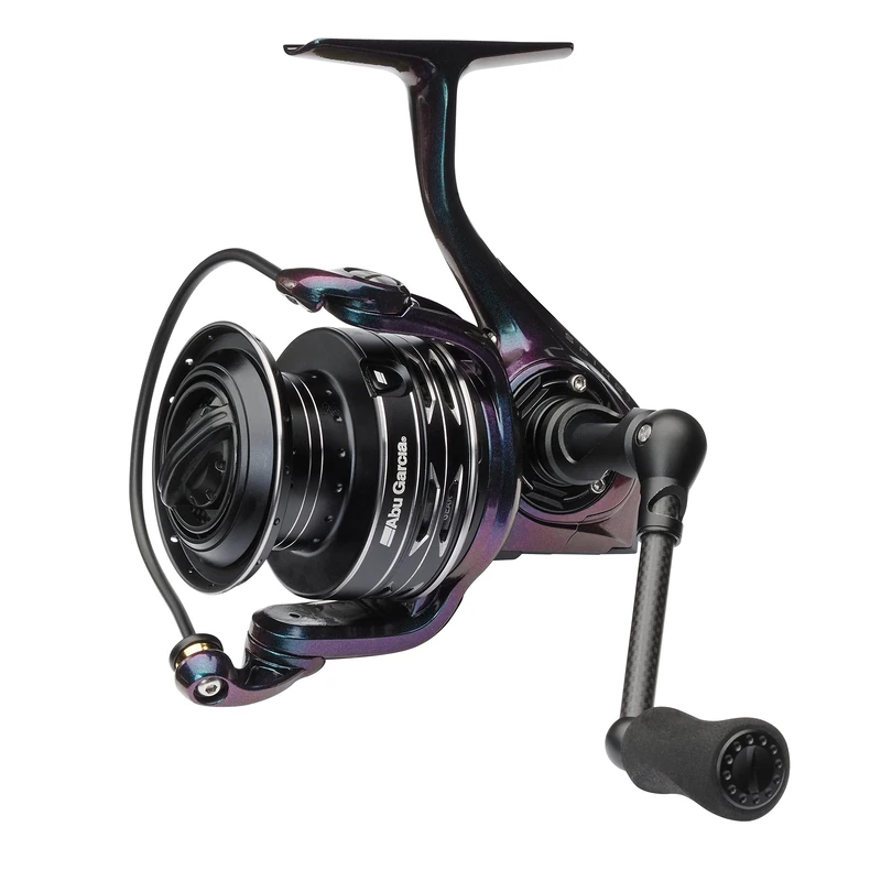 Abu Garcia SPIKE Spinning Reel, Fishing Reel, Lightweight and Strong Spinning Reels, Predator Fishing, Perch, Zander, Unisex, Green/Purple/Black, 4000SH