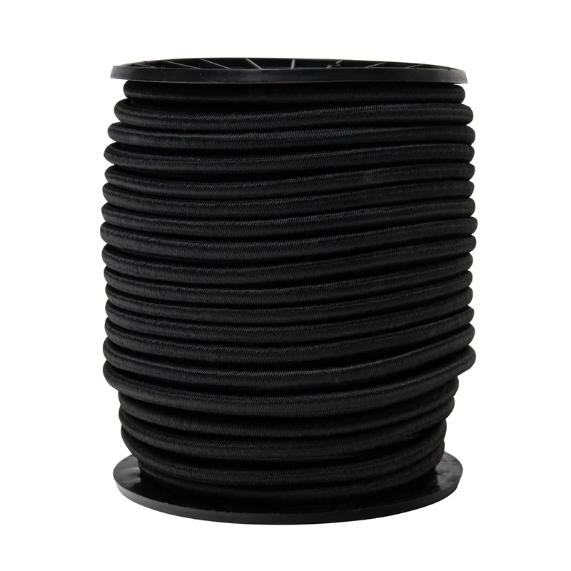 Werkapro Elastic Bungee Cord 8 mm x 50 Metres on Spool Black