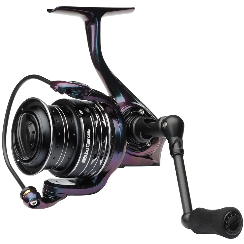 Abu Garcia SPIKE Spinning Reel, Fishing Reel, Lightweight and Strong Spinning Reels, Predator Fishing, Perch, Zander, Unisex, Green/Purple/Black, 2500SH