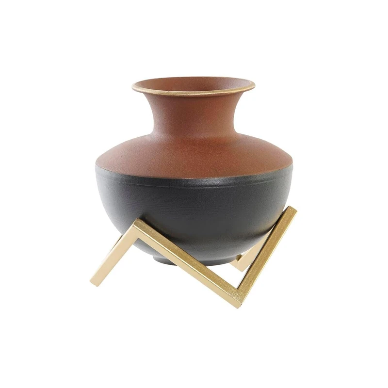 DKD Home Decor Vase, Metal, Multicoloured, Estándar - Image 1