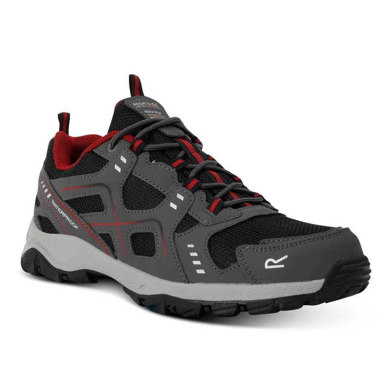 Regatta Mens Vendeavour Lace Up Waterproof Walking Shoes with Hardwearing Threads & TECFOAM Insock - Perfect for Outdoors, Hiking, Climbing & Mountaineering Grey