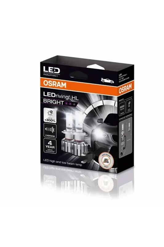 OSRAM Ledriving Hl Bright H7/H18, white