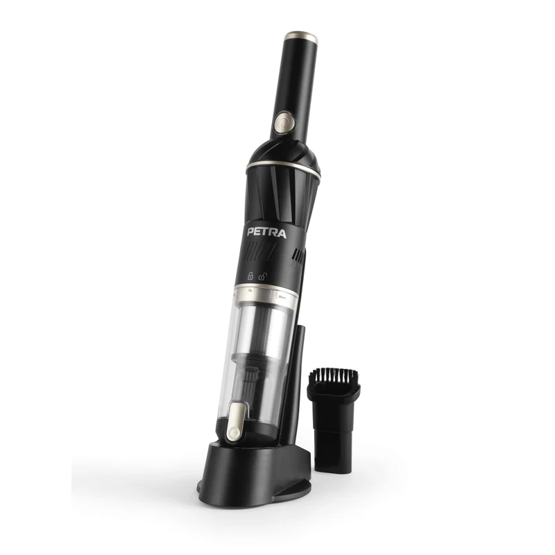 Petra PF01096VDEEU7 11.1V Cordless Handheld Vacuum Cleaner - with Charging Station, Lightweight, Compact, 100 ml Dust Container, Car Vacuum Cleaner, HEPA Filter, 20 Min Operating Time, LED Floor