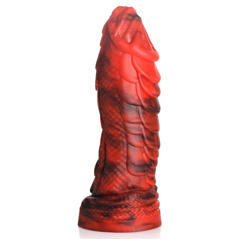 Creature Cocks - Fire Dragon Red Scaly Silicone Dildo