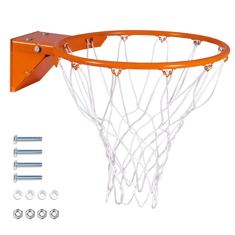 GoSports Regulation 18 Inch Steel Breakaway Basketball Rim - Use for Replacement or Garage Mount