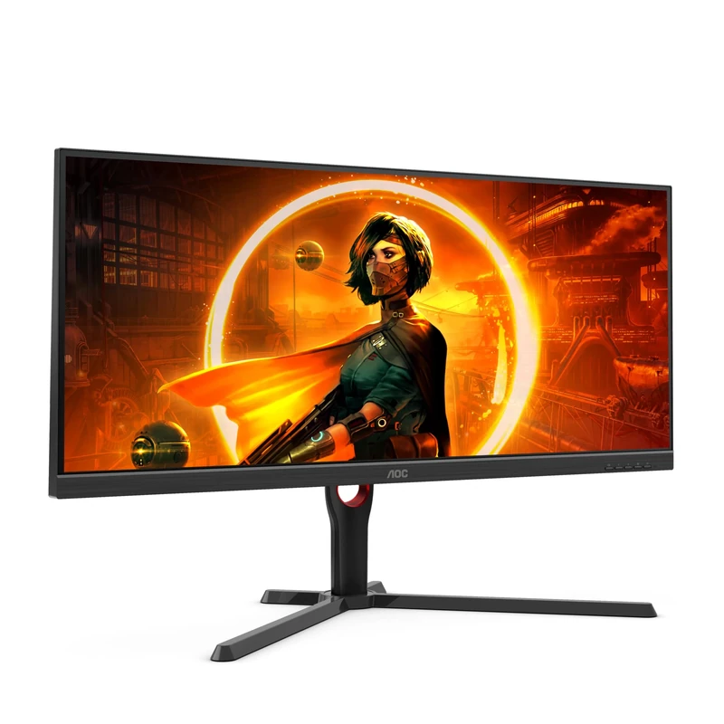 AOC Gaming U34G3XM - 34 Inch QHD Monitor, 144Hz, 1MS MPRT, VA, FreeSync Premium, Height Adjust, Low Input Lag (3440 x 1440 @ 144z, 300 cd/m², HDMI 2.0 / DP 1.4)