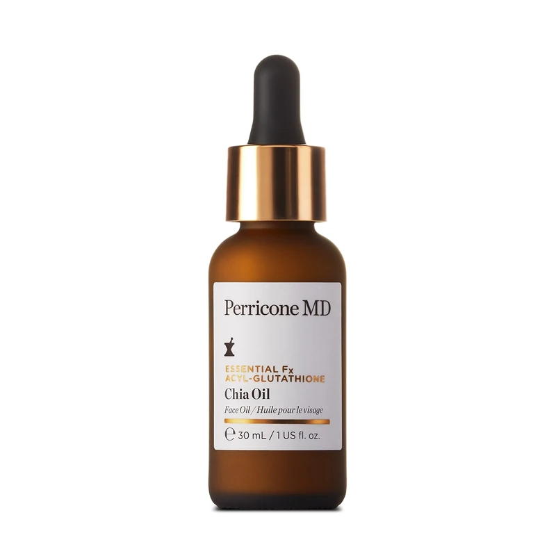 Perricone MD Essential Fx Acyl-Glutathione Chia Oil, 1 fl. oz. - Nourishing Facial Oil with Vitamin F & Omega-Rich Chia Seed – Smooths Wrinkles, Boosts Elasticity & Plumps Skin – Lightweight