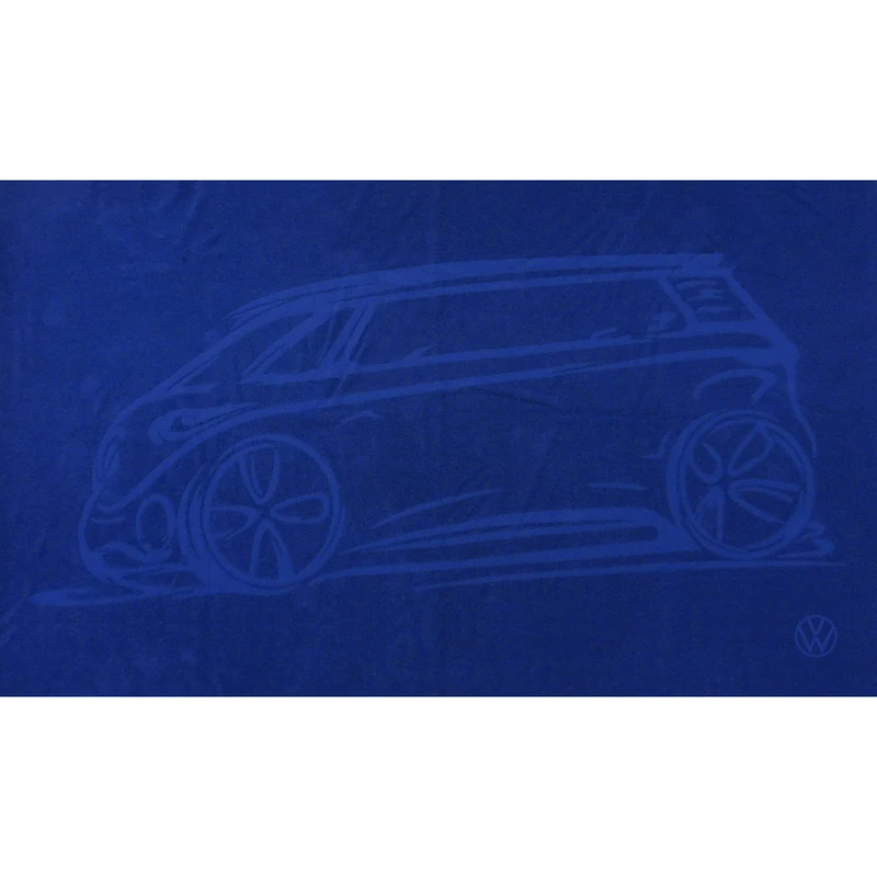 Volkswagen 1H4084500A Bath Towel with ID Buzz Design 180 x 100 cm Beach Towel Blue