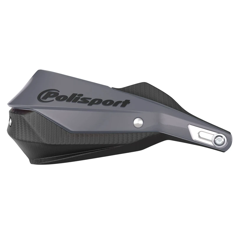POLISPORT 8308800007 - Hand Protectors Trail Blazer 2 Mounting Points with Plastic Bridge MX-Style Including Mounting Kit Compatible with All MX/Enduro Models in Nardo Grey/Black