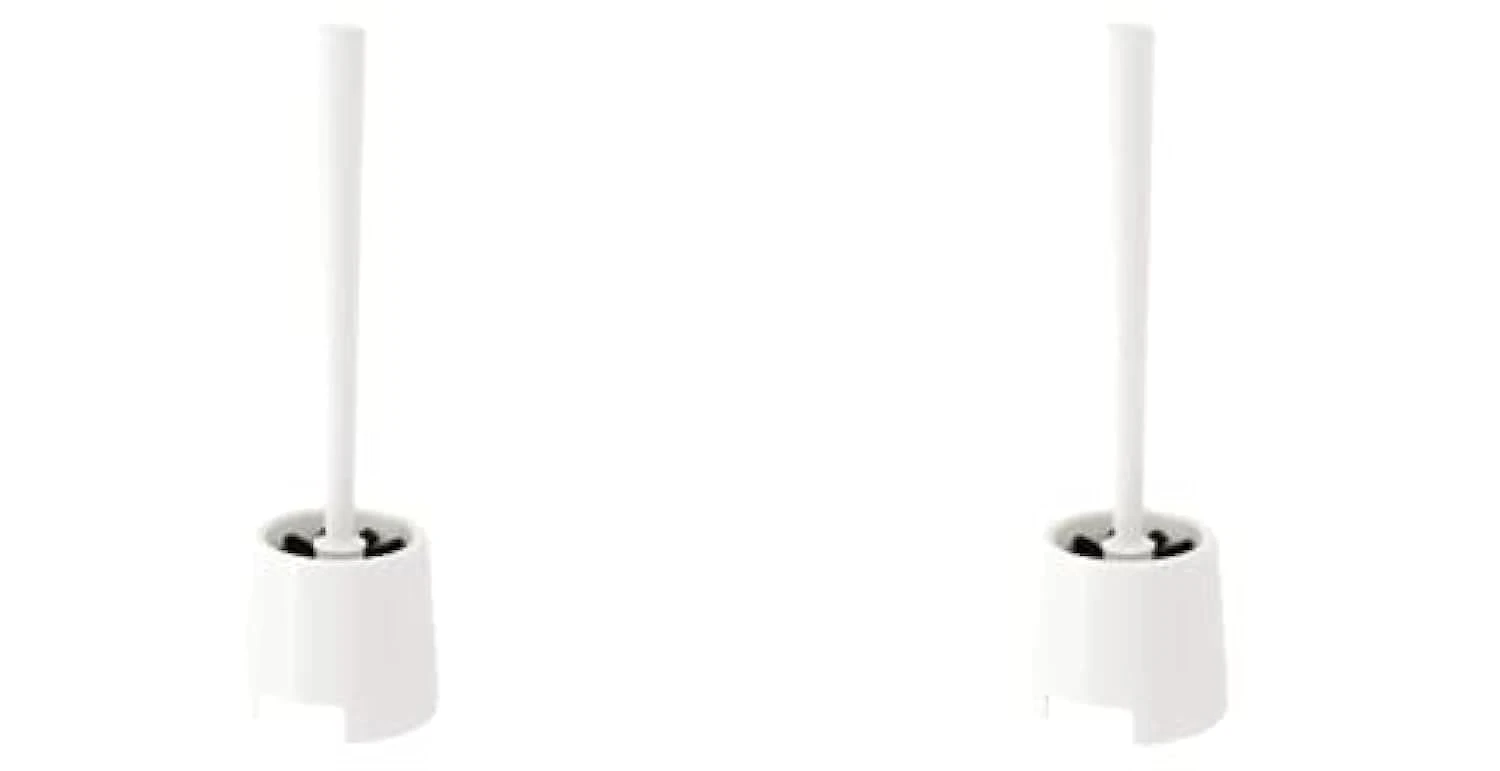 Ikea Bolmen Toilet Brush/Holder, White (Pack of 2)