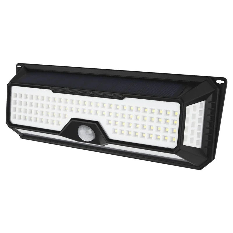 Aplique LED Solar Sensor Negro 20W.Fria