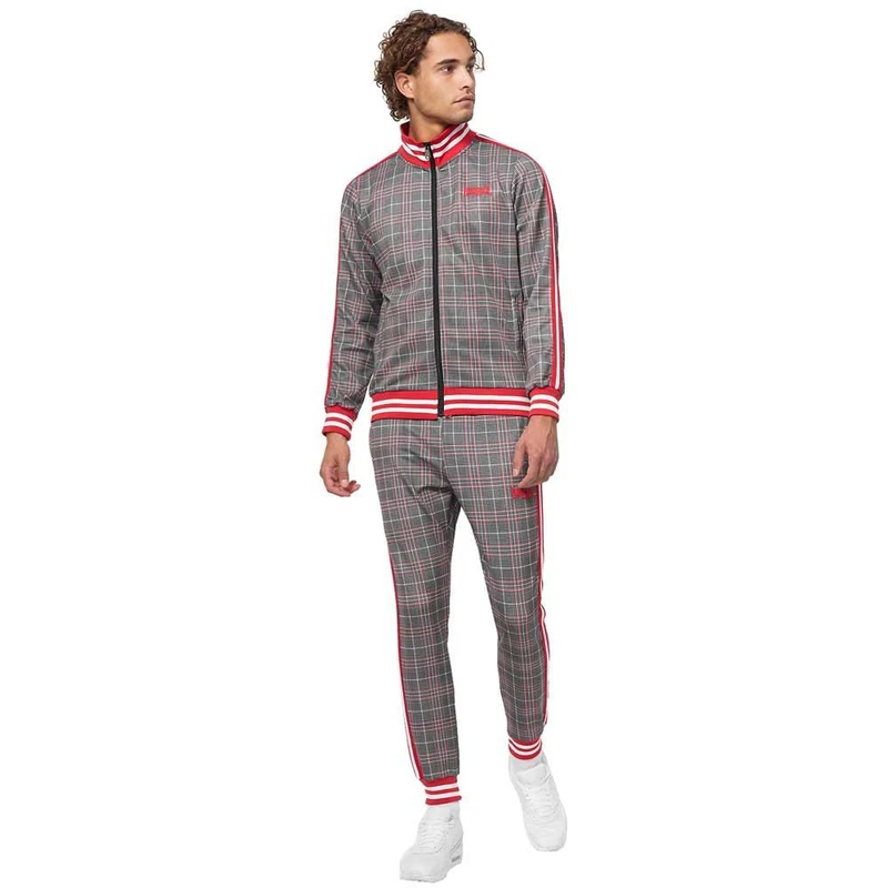 Lonsdale Men's GLATRIGILL Track suit, blanco, Black, rojo,