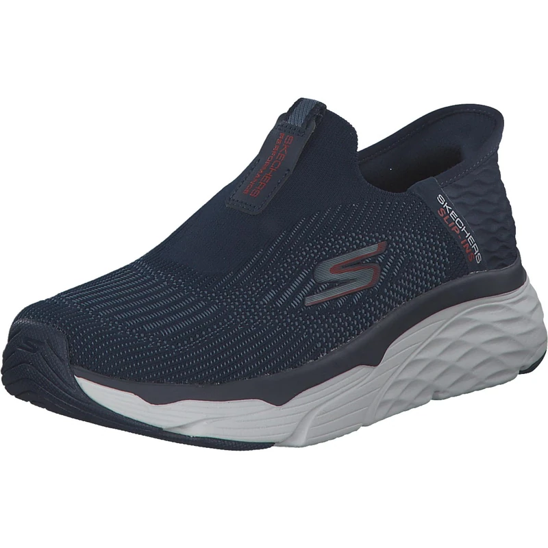 Skechers Men's Max Cushioning Slip-ins – Chaussures Course À Pied Athlétiques avec Mousse À Mémoire de Forme Sneaker, Navy Blue, 45 EU Large