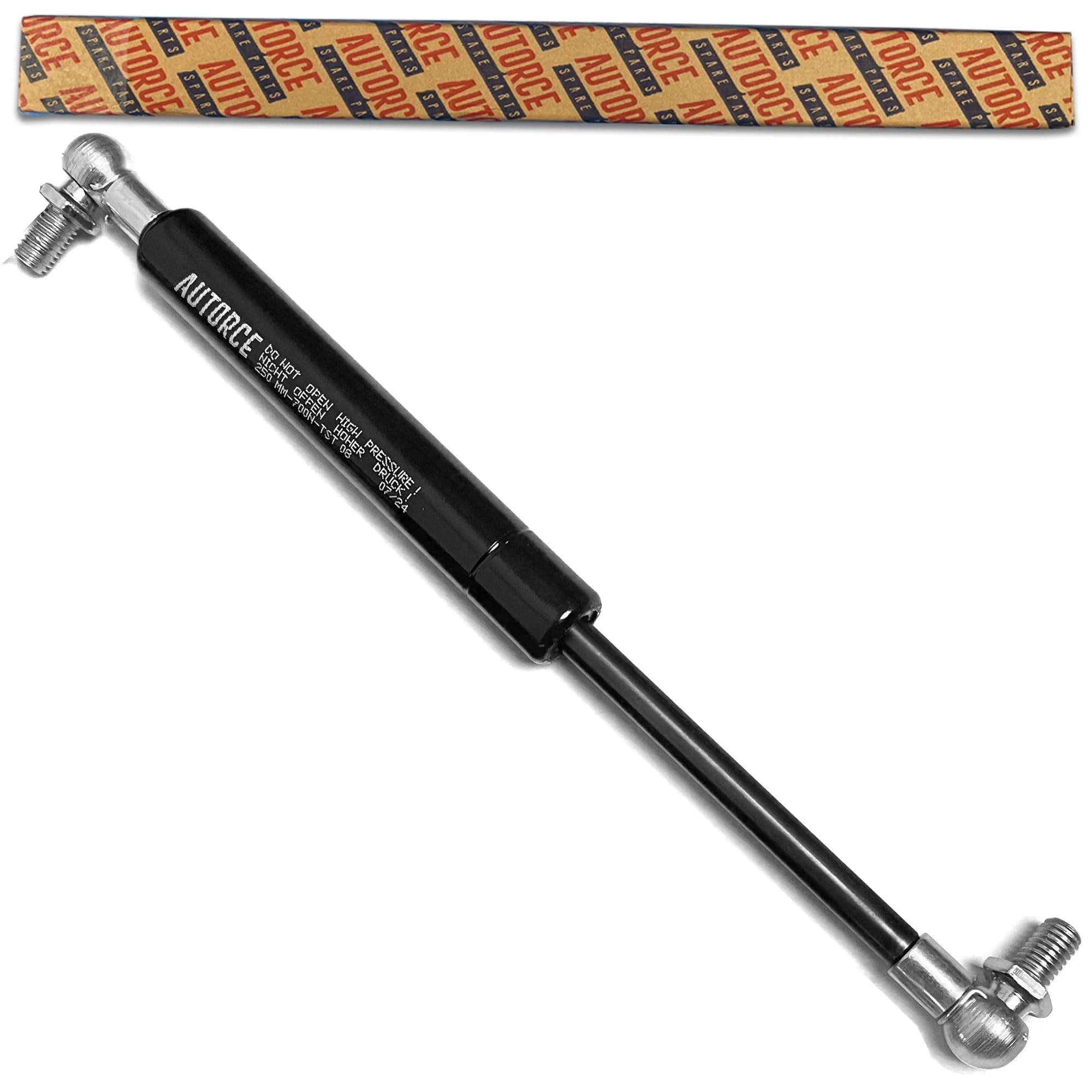 Universal Gas Struts Springs Heavy Duty Shock Absorber With BALL JOINT Heads Force From 100N to 2000N, Open Length From 150MM to 1000MM AUTORCE Lift Support System (450MM, 200 N)