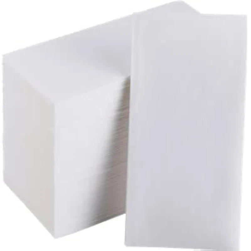 DADAWU Linen Feel Napkins Disposable Napkins Cloth-Like Decoration Serviettes Eco Napkins for Wedding, Party, Birthday, Dinner Christmas, 12“x17" (White,50Count)