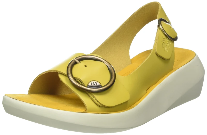 Fly London Women's BERK754FLY Sandal, Mustard, 6 UK