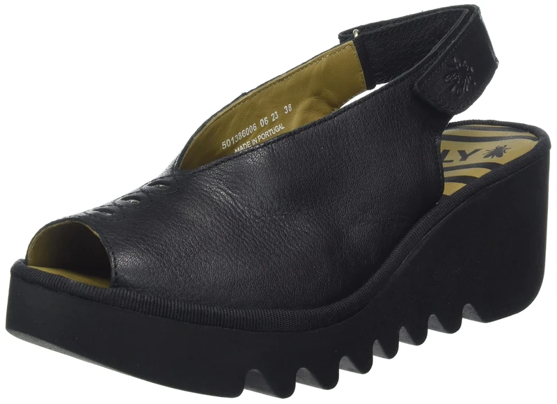 Fly London Women's BAYE386FLY Sandal, Black, 7 UK