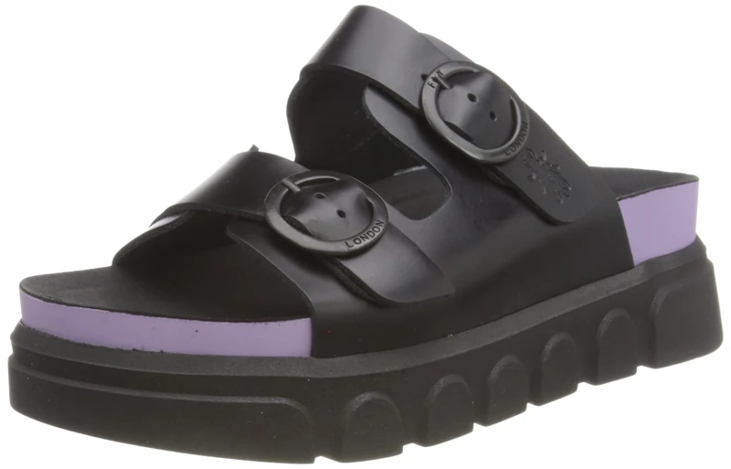 Fly London Women's CIDE946FLY Sandal, Black (Violet), 3 UK