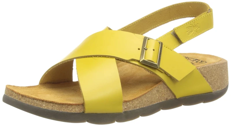 Fly London Women's CHLO852FLY Sandal, Mustard, 6 UK