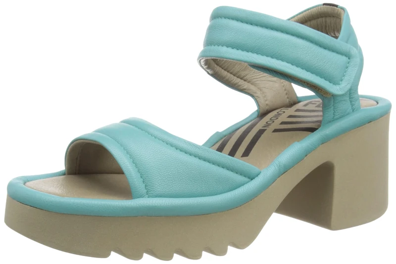 Fly London Women's MANK433FLY Sandal, Turquoise, 6 UK