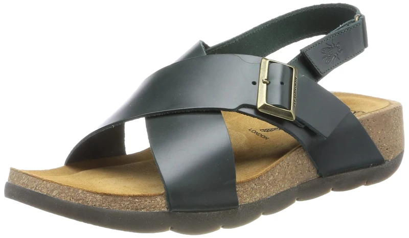 Fly London Women's CHLO852FLY Sandal, Petrol, 6 UK