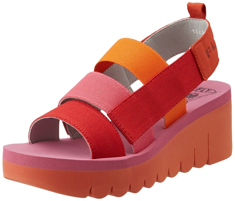 Fly London Women's YERE847FLY Sandal, RED/Orange (Rose), 2.5 UK