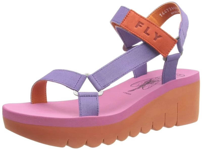 Fly London Women's YEFA726FLY Sandal, Orange/Violet (Rose), 7 UK