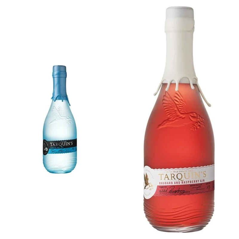Tarquin's Handcrafted Cornish Dry Gin, 70 cl & Tarquin's Rhubarb and Raspberry Gin, 70 cl