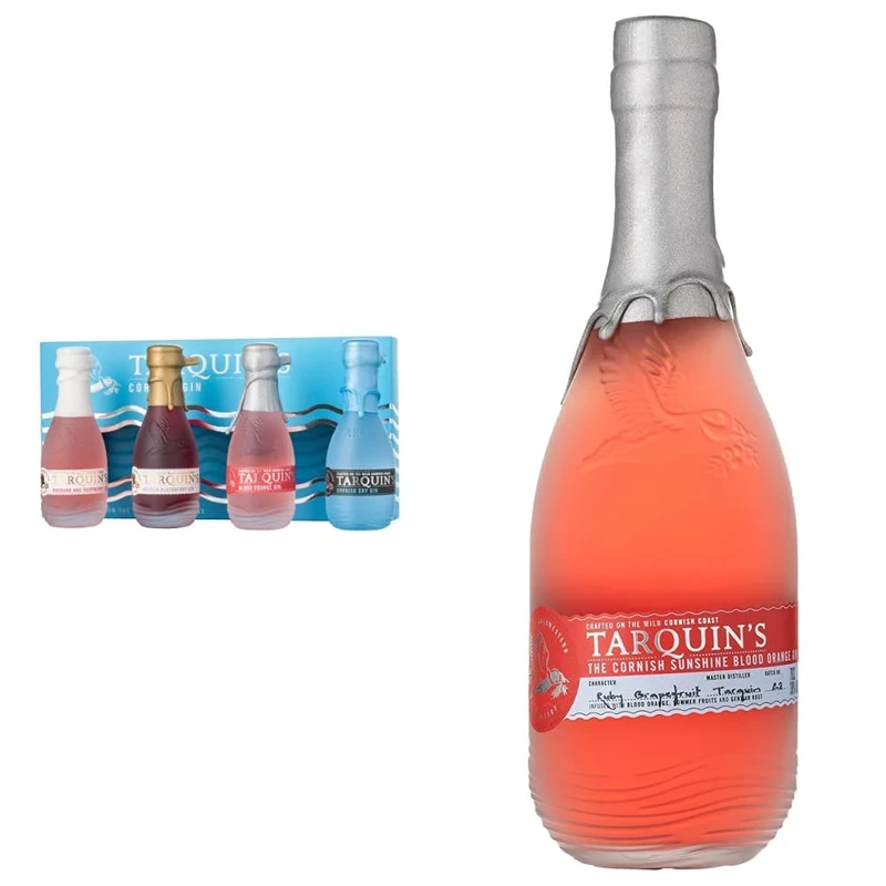 Tarquin’s Cornish Gin Minis Gift Set, 4 x 5cl & Tarquin's Blood Orange Gin, 70 cl