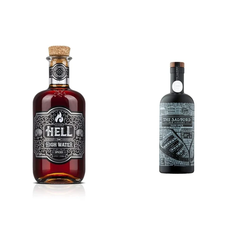 HELL OR HIGH WATER Spiced Rum, 70 cl & The Salford Dark Spiced Rum, 70cl