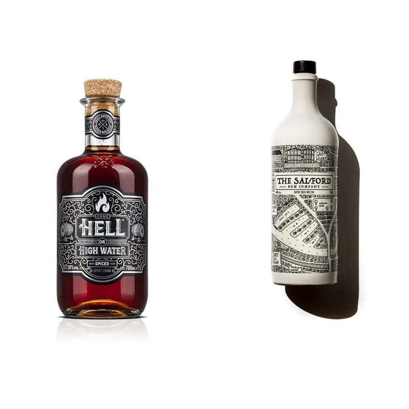 HELL OR HIGH WATER Spiced Rum, 70 cl & Salford Original Spiced Rum 70 cl