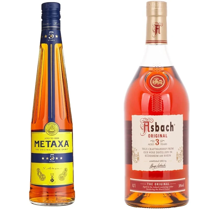 Metaxa, 5 Stars, The Original Greek Spirit, 70cl & Asbach Original 3 Years Old, 70 cl
