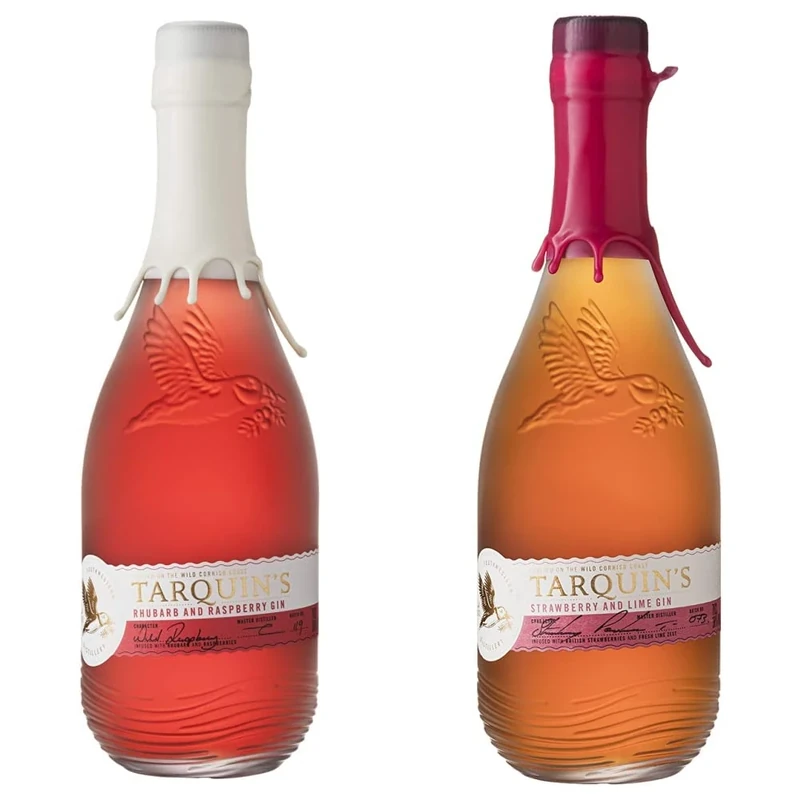 Tarquin's Rhubarb and Raspberry Gin, 70 cl & Tarquin's Strawberry and Lime Gin, 70 cl