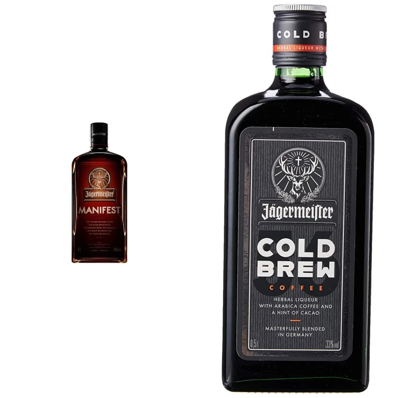 Jägermeister Manifest Herbal Liqueur, 50cl & Jagermeister Cold Brew Coffee Liqueur, 50 cl