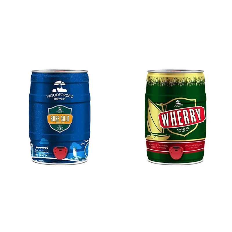 Woodforde's Bure Gold 5 Litre Mini Keg & Woodforde's Wherry 5 Litre Mini Keg