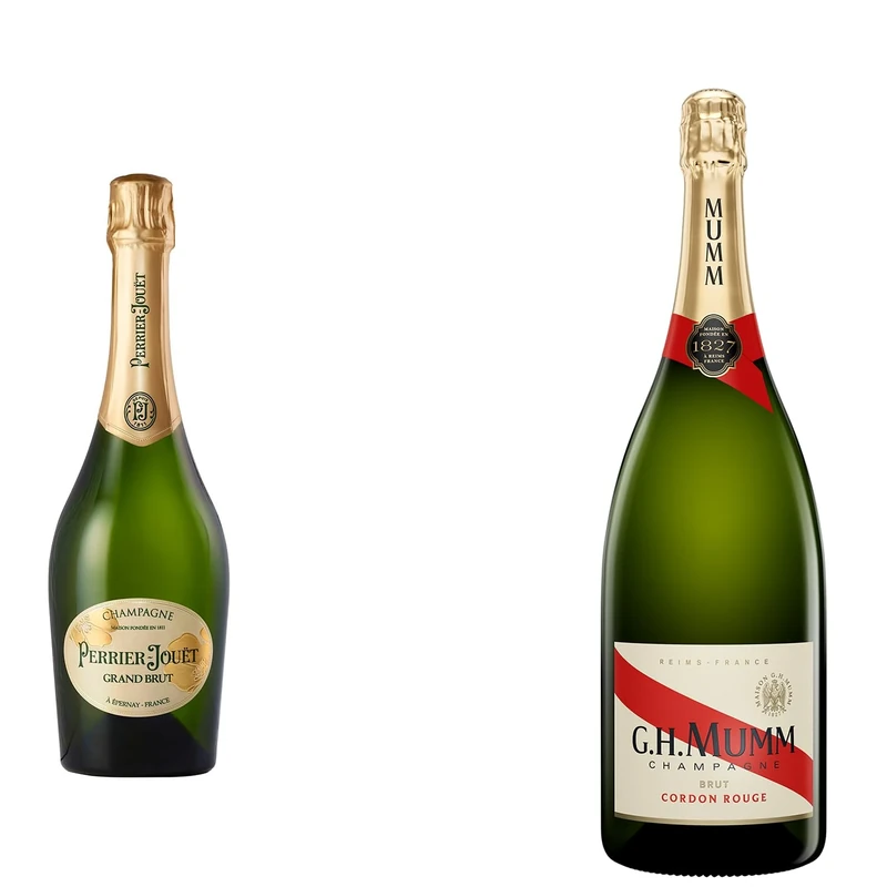 Perrier-Jouët Grand Brut Non Vintage Champagne, 75 cl & G.H. Mumm Cordon Rouge Non Vintage Champagne, 75 cl