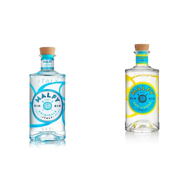 Malfy Con Limone Lemon Flavoured Italian Gin, 70cl & Originale Italian Gin, 70cl