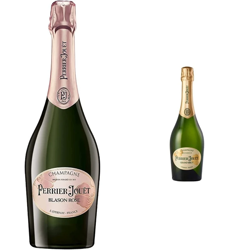 Perrier Jouët Blason Rose Champagne, 75 cl & Perrier-Jouët Grand Brut Non Vintage Champagne, 75 cl