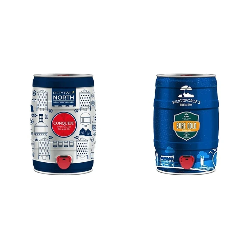 Fifty Two Degrees North Conquest 5 Litre Mini Keg & Woodforde's Bure Gold 5 Litre Mini Keg
