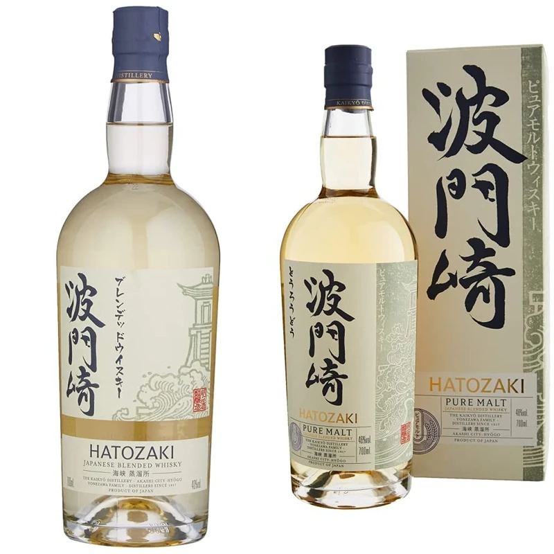 Hatozaki Japanese Blended Whisky, 70 cl & Japanese Pure Malt Japanese Whisky, 70 cl