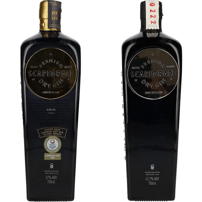 SCAPEGRACE Gold 57% - Premium Dry Gin - Small Batch - Navy Strength - Distilled With Glacier Water - 70cL & Small Batch Premium Dry Gin, 700 ml (1 bottle)