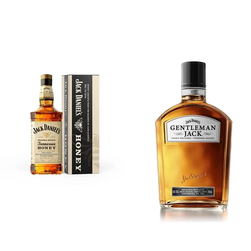 Jack Daniel's Tennessee Honey Gift Tin, 70 cl & 's Gentleman Jack Tennessee Whiskey, 700ml