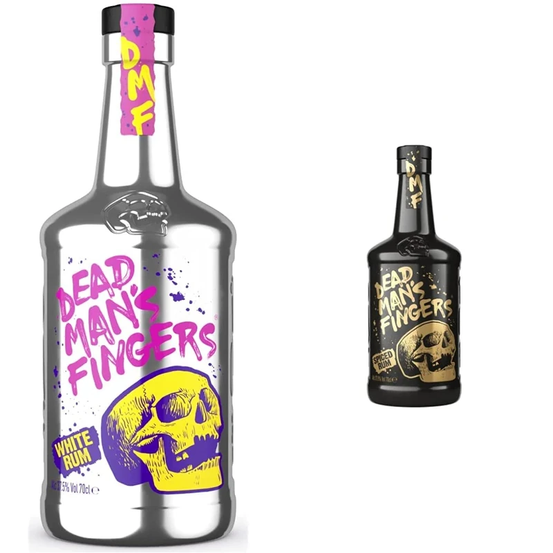 Dead Man's Fingers White Rum, 70cl & Dead Man's Fingers Spiced Rum, 70cl (Packaging may vary)