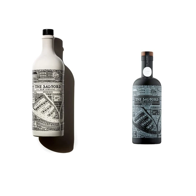 Salford Original Spiced Rum 70 cl & The Dark Spiced Rum, 70cl
