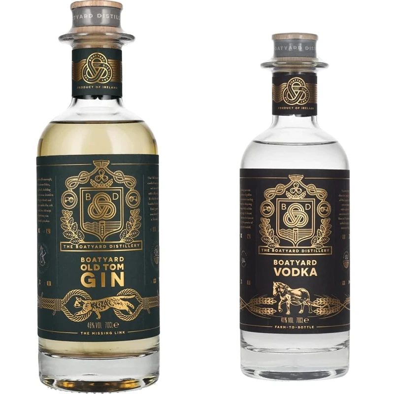 Boatyard Old Tom Gin, 70 cl & Vodka, 70 cl